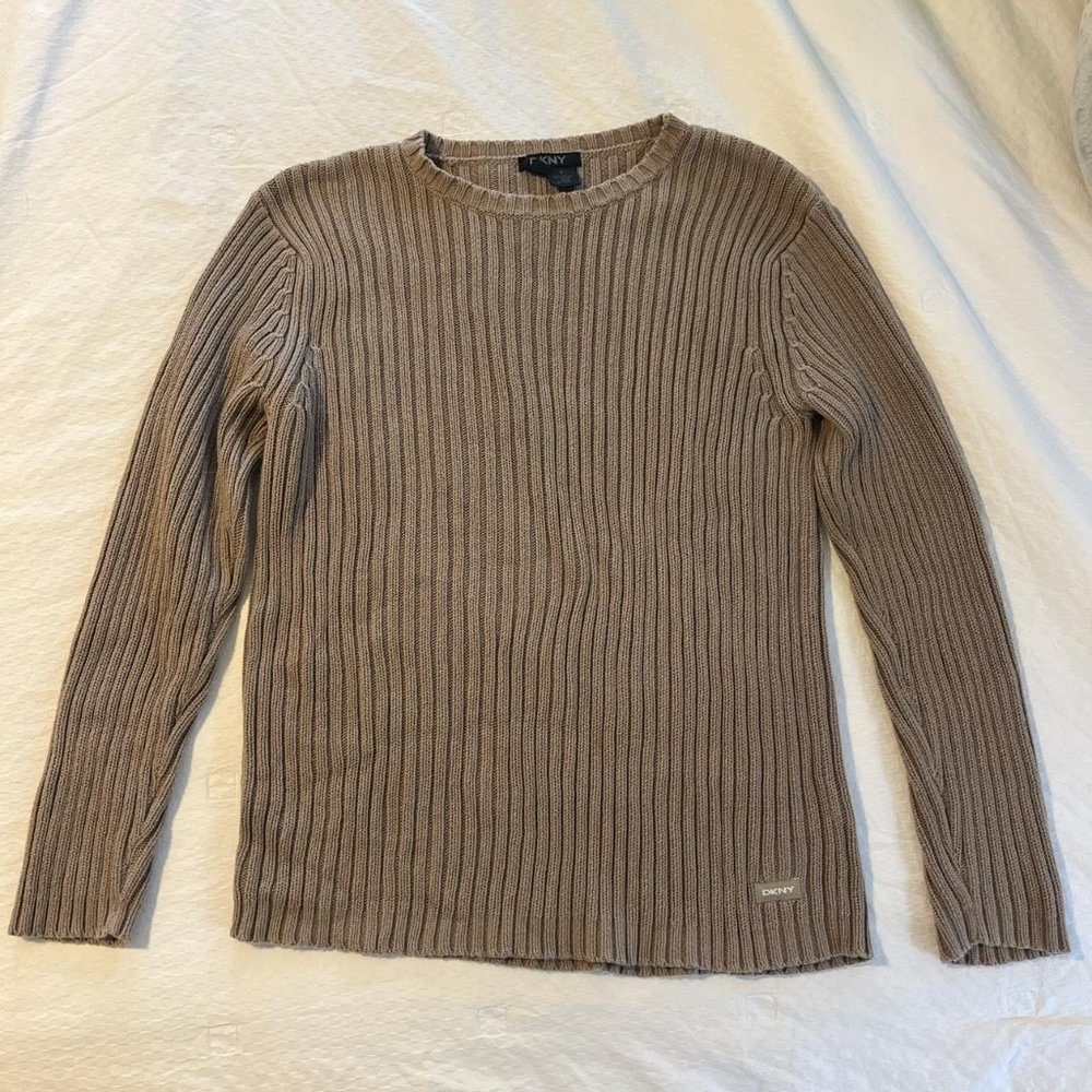 DKNY Women's Brown  Y2K sweater Jumper S